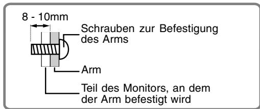 SHARP LL-T1803-H/B - Befestigen des Arms oder Fußes - 5