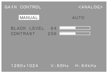 SHARP LL-T1811W - Menu GAIN CONTROL - 1