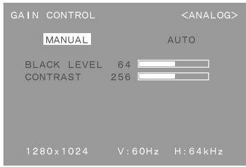 SHARP LL-T1811W - Menu GAIN CONTROL - 1