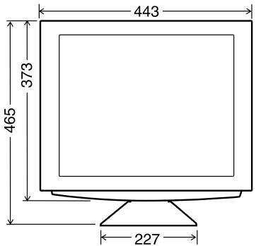 SHARP LL-T1811W - Abmessungen (Einheiten: mm) - 1