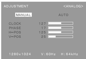 SHARP LL-T1811W - Manual screen adjustment - 1
