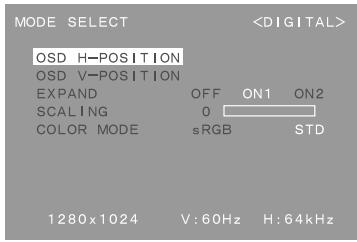 SHARP LL-T1811W - MODE SELECT Menu - 1