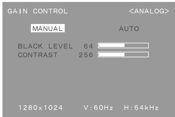 SHARP LL-T1811W - Menu GAIN CONTROL (CONTROLLO DEL GUADAGNO) - 1