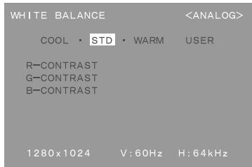 SHARP LL-T1811W - WHITE BALANCE Menu - 1