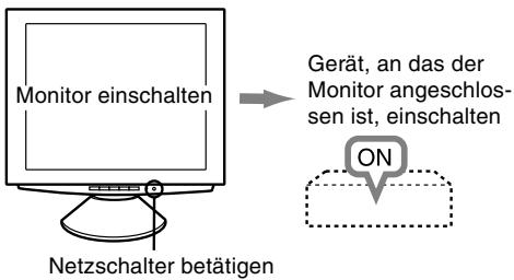 SHARP LL-T1811W - Einschalten des Monitors - 1