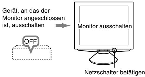SHARP LL-T1811W - Ausschalten des Monitors - 1