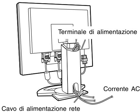 SHARP LL-T1820H/B - Collegamento del monitor ad una sorgente di alimentazione elettrica - 1