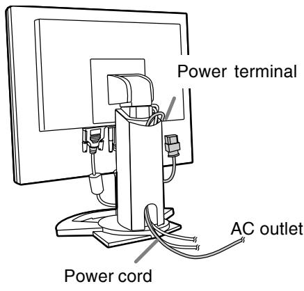 SHARP LL-T2015 - Connecting the monitor to a power source - 1