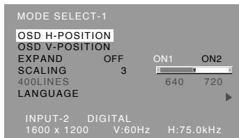 SHARP LL-T2015 - Menu MODE SELECT-1 - 1