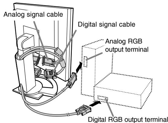 SHARP LL-T2015 - When connecting using a separately sold 2-input cable - 2