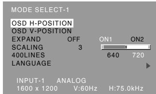 SHARP LL-T2015 - Menu MODE SELECT-1 - 1