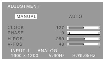 SHARP LL-T2015 - Menu ADJUSTMENT - 1
