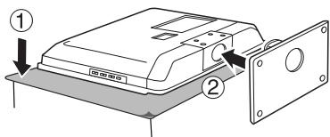 SHARP LC-19SH7E - Monter le socle de la TV - 1