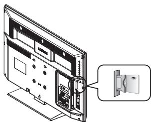 SHARP LC-32LE144E/LE244E - Insérer la carte intelligente dans le module CA - 1