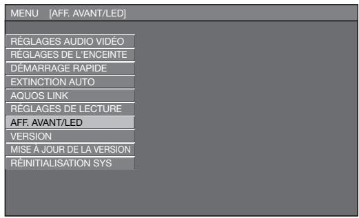 SHARP BD-HP20S - Opération du MENU DE CONFIGURATION - 1