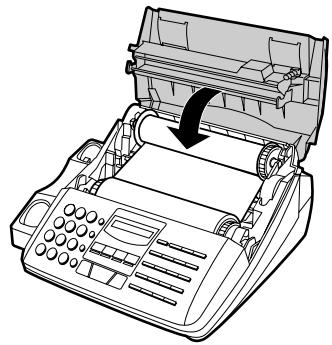 SHARP FO-1460 - Si vous remplacez le ruban thermique, ôtez l'ancien ruban du compartiment d'impression et enlevez les trois (3) pignons verts et la collerette de l'extrémité des bobines. - 8