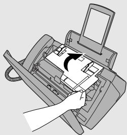 SHARP UX-B30 - Ouvrez le couvercle du compartiment d'impression. - 1