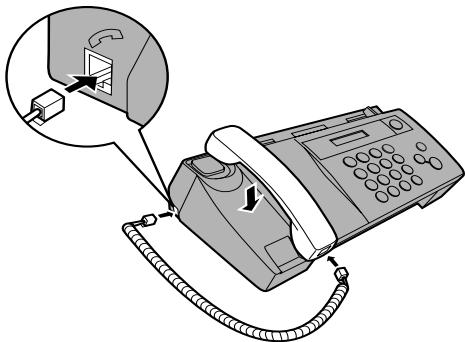 SHARP UX-B30 - Branchement du combiné - 2