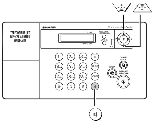 SHARP UX-B30 - Réglage du volume - 1
