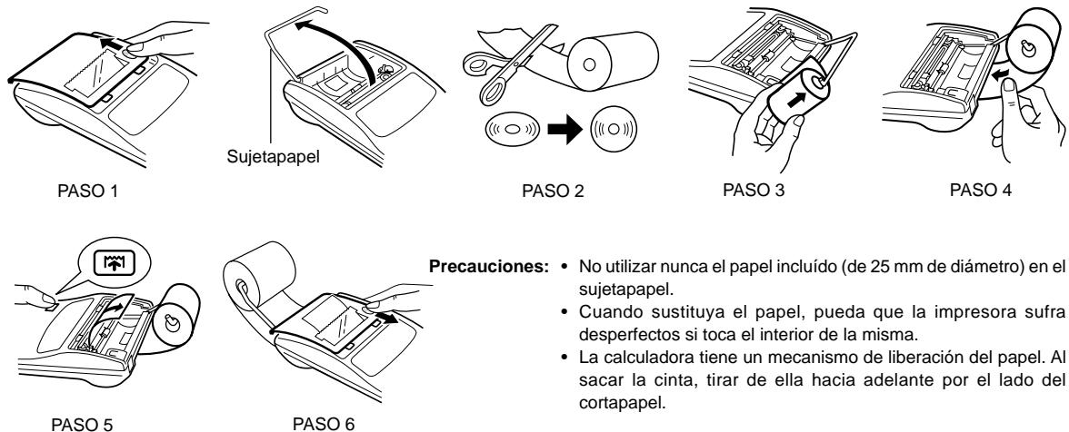 SHARP EL-1611E - CAMBIO DEL ROLLO DEL PAPEL - 8
