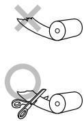 SHARP EL-2901PIII - Never insert paper roll if torn. Doing so will cause paper to jam. Always cut leading edge with scissors first. - 1