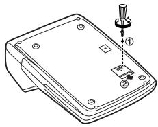 SHARP EL-2901PIII - Method of battery replacement - 1