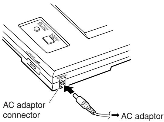 SHARP EL-99T - About the AC Adaptor - 1