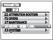 FUJIFILM S5 PRO - Ouvrez le menu [PARAMETRE]. - 1