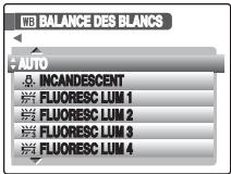 FUJIFILM S5 PRO - Réglage de la balance des couleurs dans le [MENU PRISE DE VUES] - 1