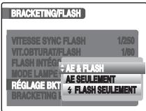 FUJIFILM S5 PRO - Sélectionnez le réglage souhaité pour le [RÉGLAGE BKT AUTO] sous [FLASH/BKT] dans le menu [PARAMETRE]. - 1