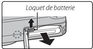 FUJIFILM J100 - Retrait de la batterie - 1