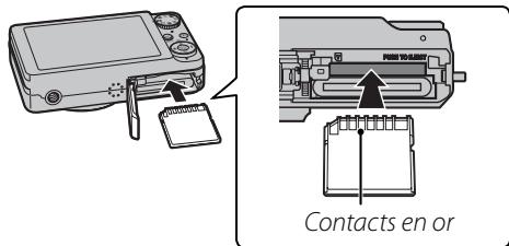 FUJIFILM J100 - ■ Insertion d'une carte mémoire - 2