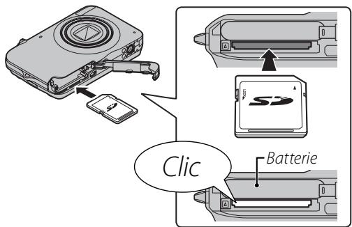 FUJIFILM FINEPIX JX280 - ■ Insertion d'une carte mémoire - 2