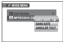F- MODE MENU DIAPORAMA IMPRESSION (D) AVEC DATE SANS DATE ANNULER TOUT