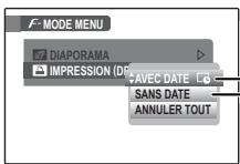 MODE MENU DIAPORAMA IMPRESSION (D) AVEC DATE SANS DATE ANNULER TOUT