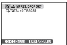 IMPRES. DPOF OK? TOTAL : 9 TIRAGES OK ENTREE BACK ANNULER