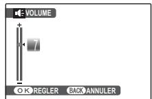 VOLUME + - 7 O K REGLER BACK ANNULER
