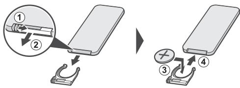 FUJIFILM FINEPIX HD PLAYER HDP-L1 - Remplacer la pile - 1