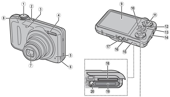 FUJIFILM FINEPIX T190 - Parties de l'appareil photo - 1