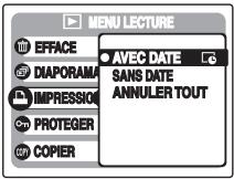 FUJIFILM FINEPIX A820 - Réglage des images DPOF (IMPRESSION (DPOF)) - 1