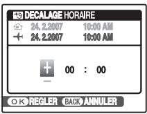 FUJIFILM FINEPIX A820 - Réglez le décalage horaire. - 1