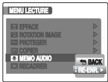 MENU LECTURE OFFACE ROTATION IMAGE PROTEGER COPIER MEMO AUDIO RECADIER BACK RE-ENR.