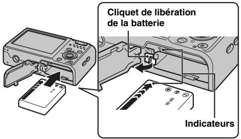 Cliquet de libération de la batterie Indicateurs