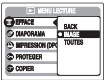 FUJIFILM FINEPIX F480 - Effacement des images à l'aide du [MENU lecture] - 5