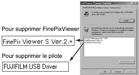 FUJIFILM FINEPIX J10 - Déinstallation du logiciel - 1