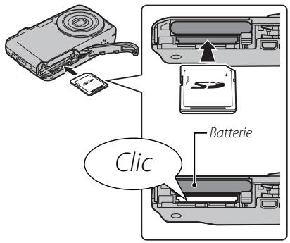 FUJIFILM FINEPIX JV250 - Insérez la carte mémoire. - 1