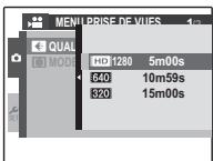 FUJIFILM FINEPIX JZ500 - Choix de la taille du cadre - 1