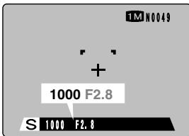 FUJIFILM FINEPIX S602 - Affichage du réglage de vitesse d'obturation et d'ouverture - 2