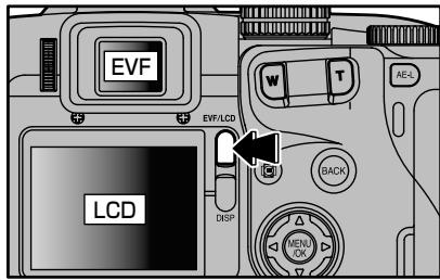 FUJIFILM FINEPIX S602 - - Commutation entre le viseur (EVF) et le moniteur (LCD) - 1
