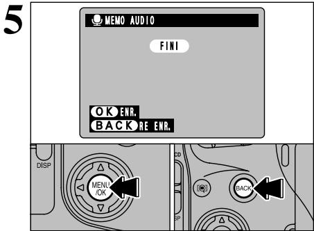 FUJIFILM FINEPIX S602 - Memo audio (enregistrement) - 8